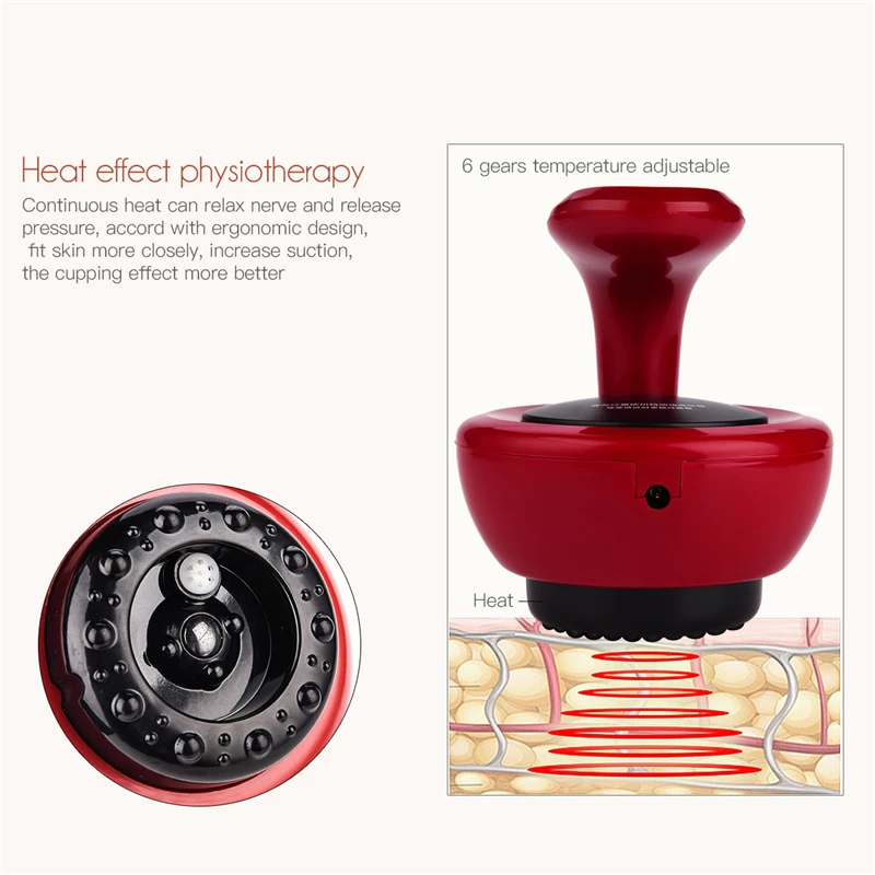 

CkeyiN Electric Guasha Massager Ultrasonic RF Scraping Tool Back Body Slimming Stimulate Acupoint Detoxification Cupping Massage