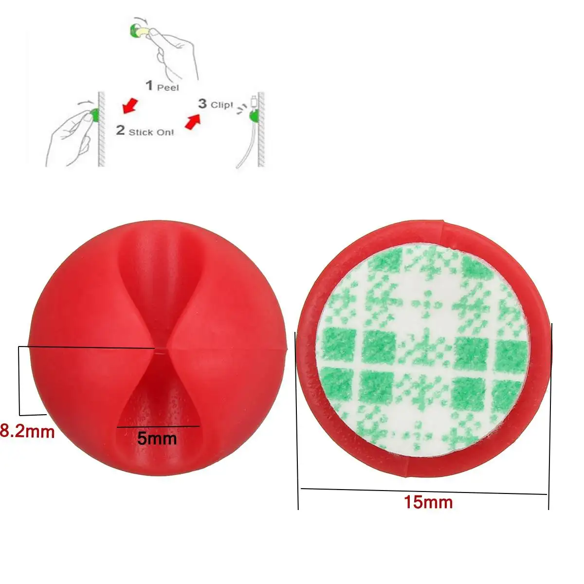 

30pcs Car Desk Wall USB Wire Cable Line Fastener Clip Clips Holders Organizer Retainer Clamp Clamps Tie Lines Fixed