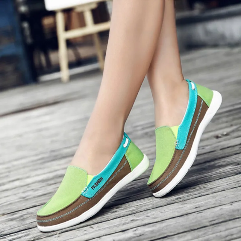 Dropshipping Women Canvas Shoes Woman Ladies Casual Lady Loafers Women's Flats Slip on Tenis Feminino Zapatos | Обувь