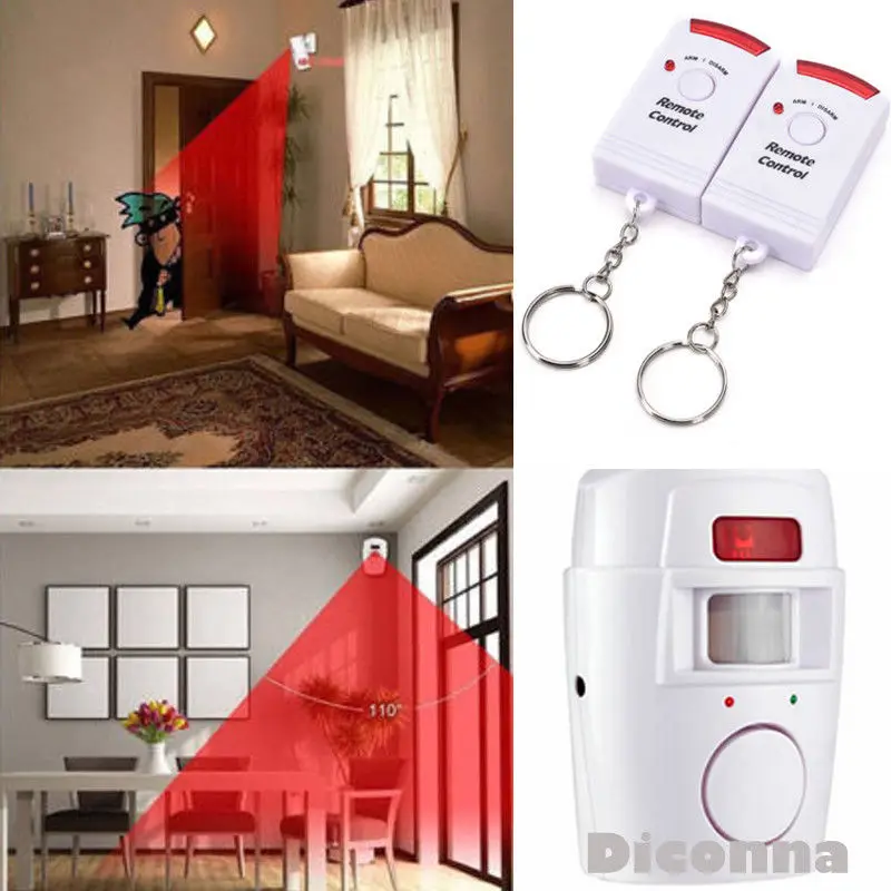 Лидер продаж 2019 беспроводной Pir датчик движения сигнализация + 2 пульта