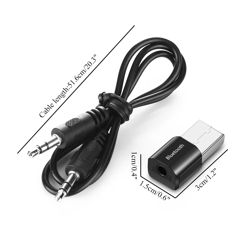 FORNORM портативный мини Bluetooth аудио ресивер стерео 3 5 мм Музыкальный адаптер USB