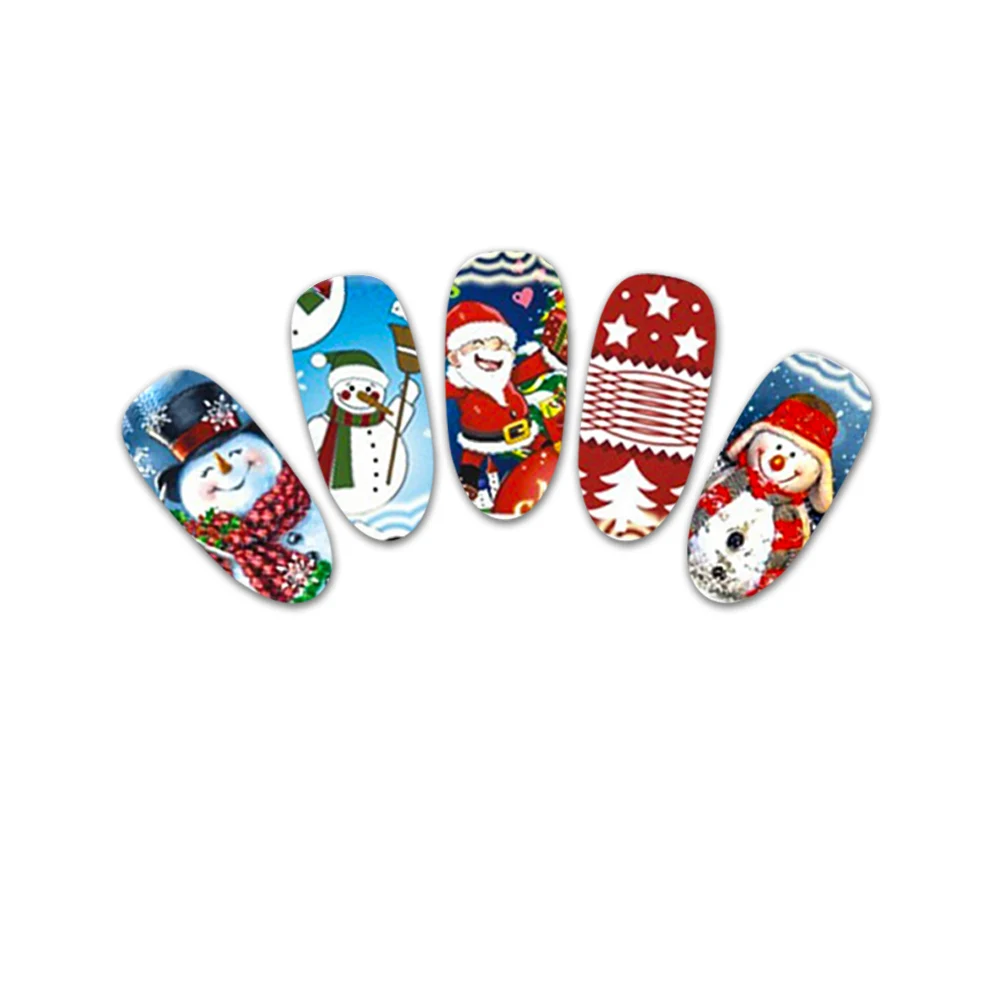 Переводные наклейки для ногтей 2 листов Рождественская тема переводные