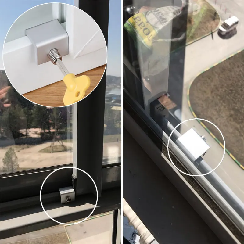 2 шт./лот детская Окно Ограничитель замки безопасности двери из нержавеющей стали