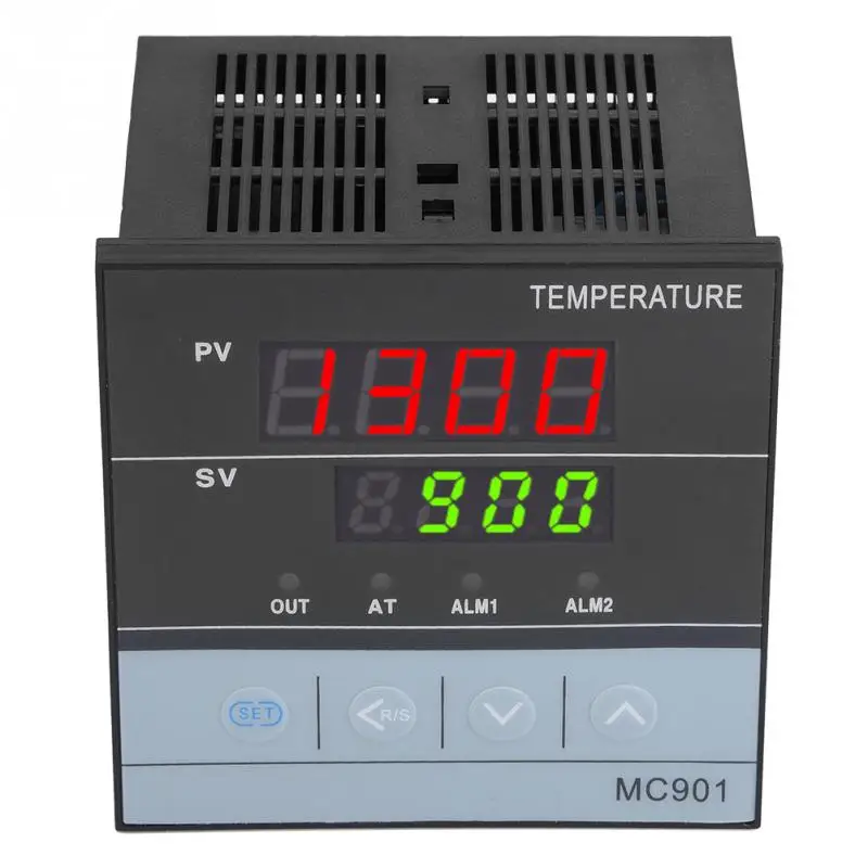 

Digital Temperature Controller PID Temperature Controller K Type PT100 Sensor Input Relay SSR Output Temperature Sensor MC901