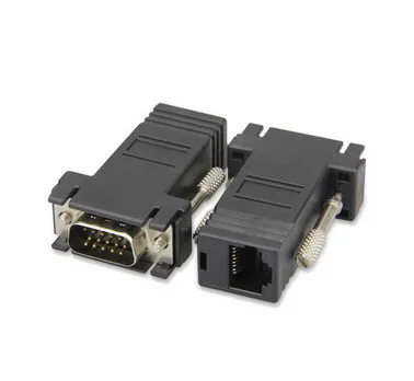 Dhl ИЛИ ems 1000 шт. удлинитель VGA Женский/штекер к локальной сети Cat5 Cat5e/6 RJ45 Ethernet