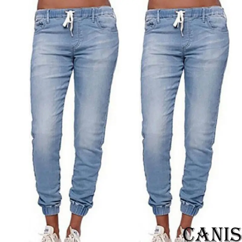2019 новые потертые джинсы женские с высокой талией Узкие рваные джинсовые брюки