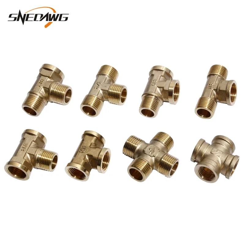 Медный фитинг для водопроводных труб различных типов прямой колено тройник поперечное соединение трубы 20