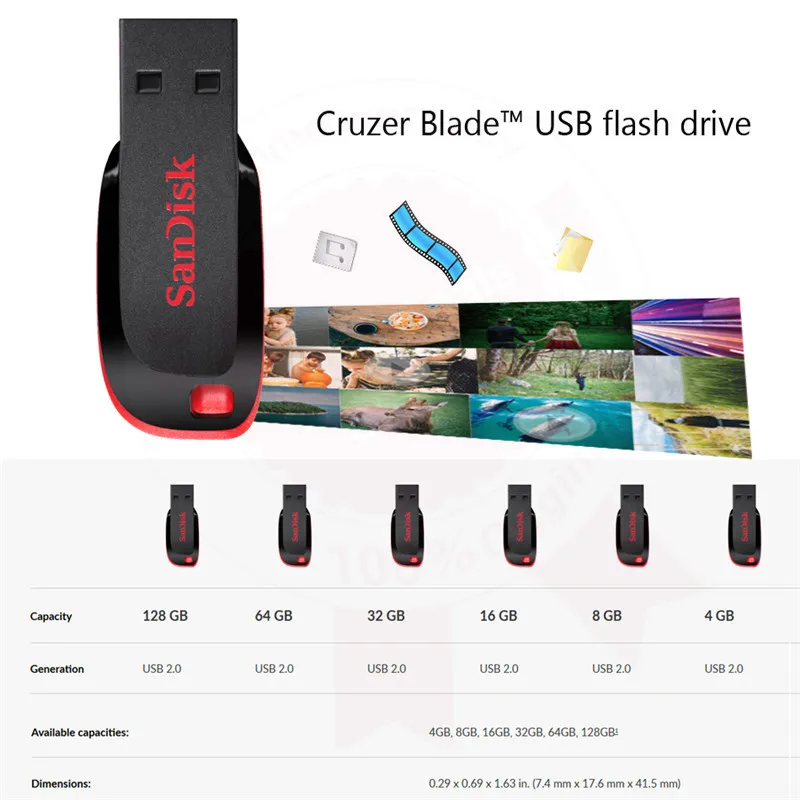 SanDisk usb флеш карта памяти 32 Гб 128 ГБ|USB флэш-накопители| |