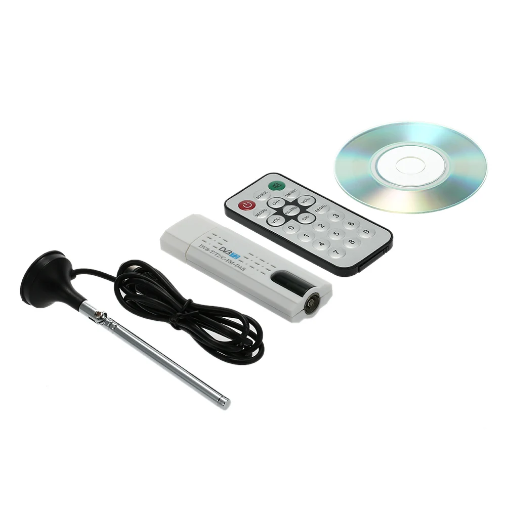 Цифровой DVB T2 ТВ тюнер USB2.0 HD приемник с антенной пульт дистанционного управления