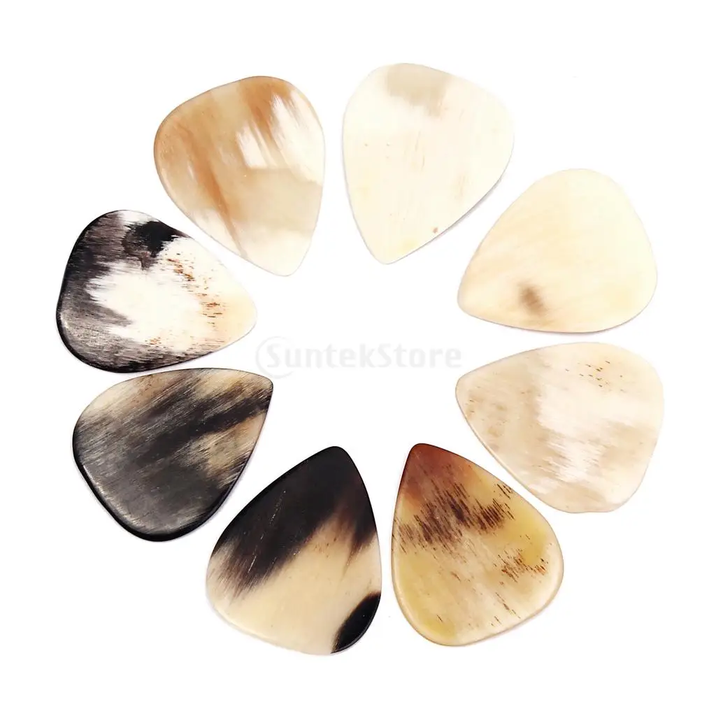 

8 Pcs Multi Colored Buffalo Horn Guitar Pick Hand Made high quality pick