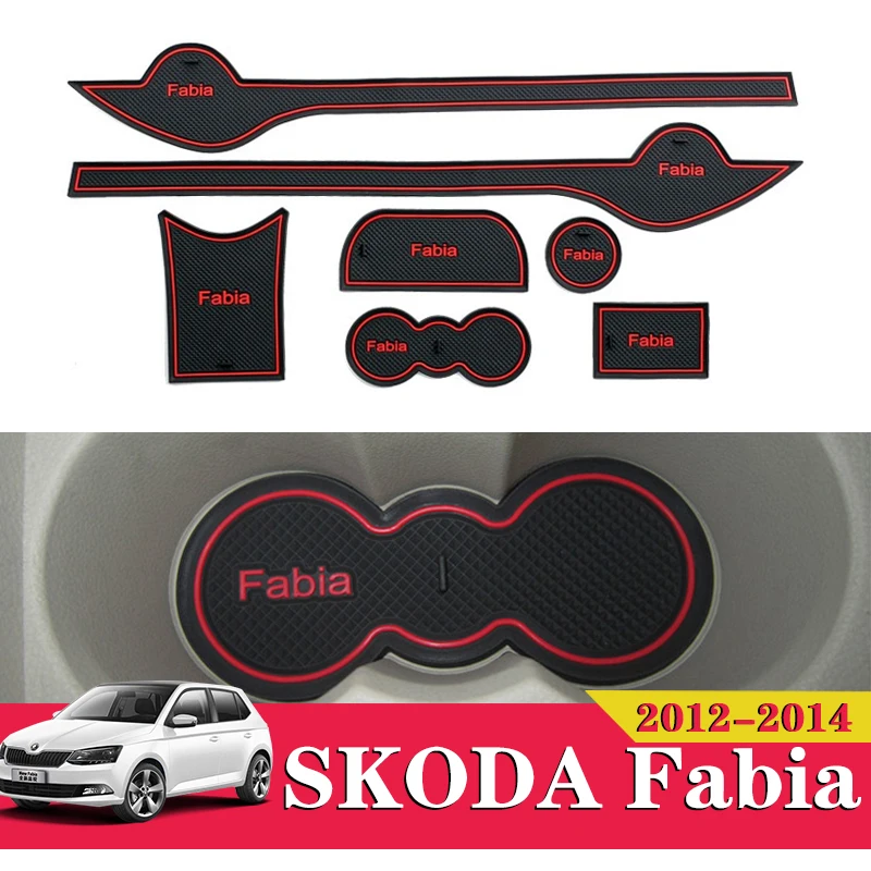 7X для SKODA Fabia 2012 2013 2014 автомобильные аксессуары внутренний слот ворот