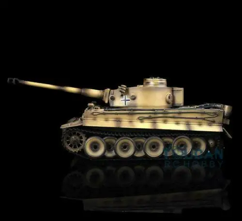 Henglong 1/16 масштаб 6,0 поколения инфракрасный боевой пластик Тигр I rc Танк 3818 стальной редуктор отдача ствола
