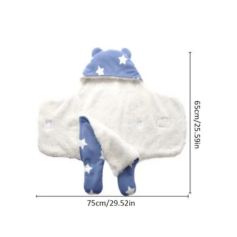 

Newborn Blanket Sleeping Bag Baby Double-layer Full Polyester Print Plush Blanket Stars Type Stroller Sleeping Bag