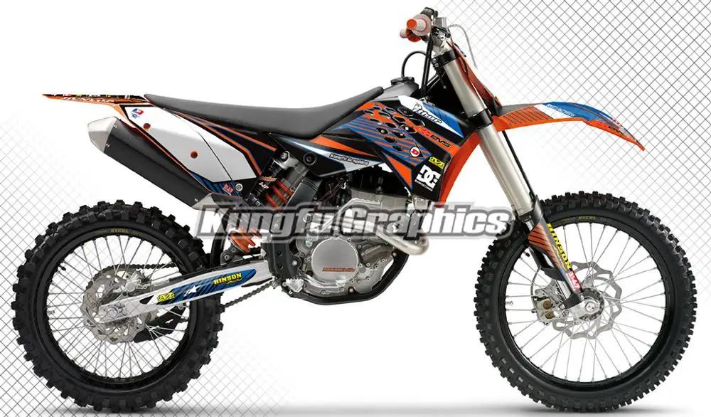 KUNGFU GRAPHICS MX Stickers Motocross Decal Kit Vinyl Wrap for 125 144 150 250 450 505 SX SXF SX-F 2007 2008 2009 2010 |