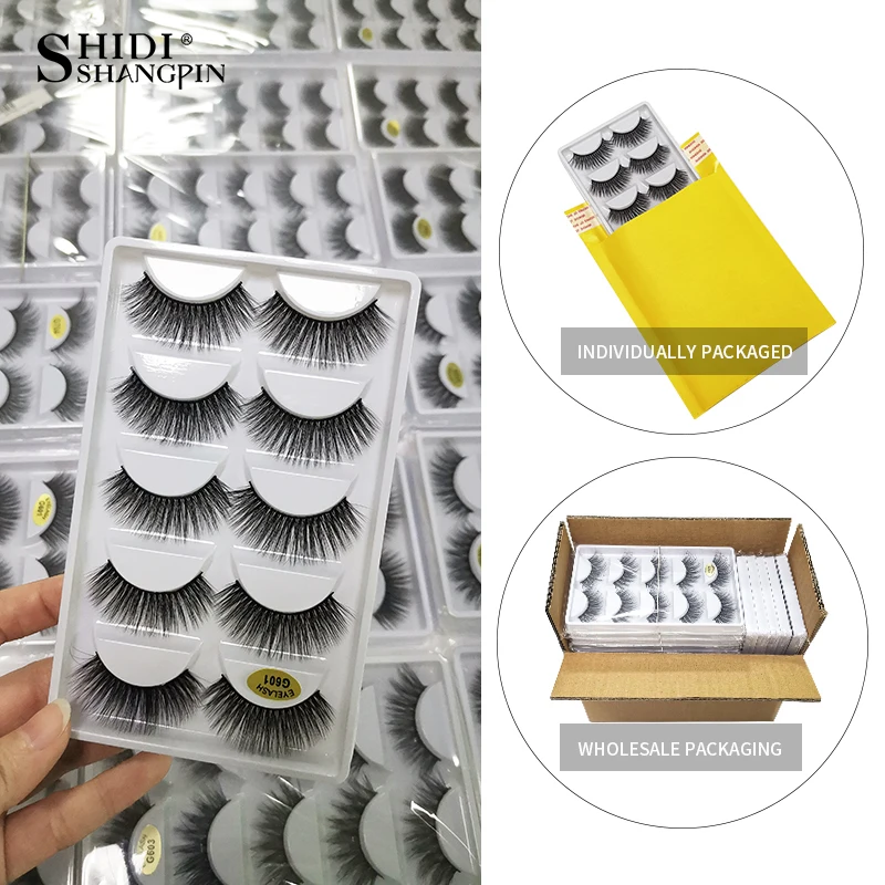 Shidisangpin норковые ресницы натуральная длинная ложная лента накладных ресниц 3d