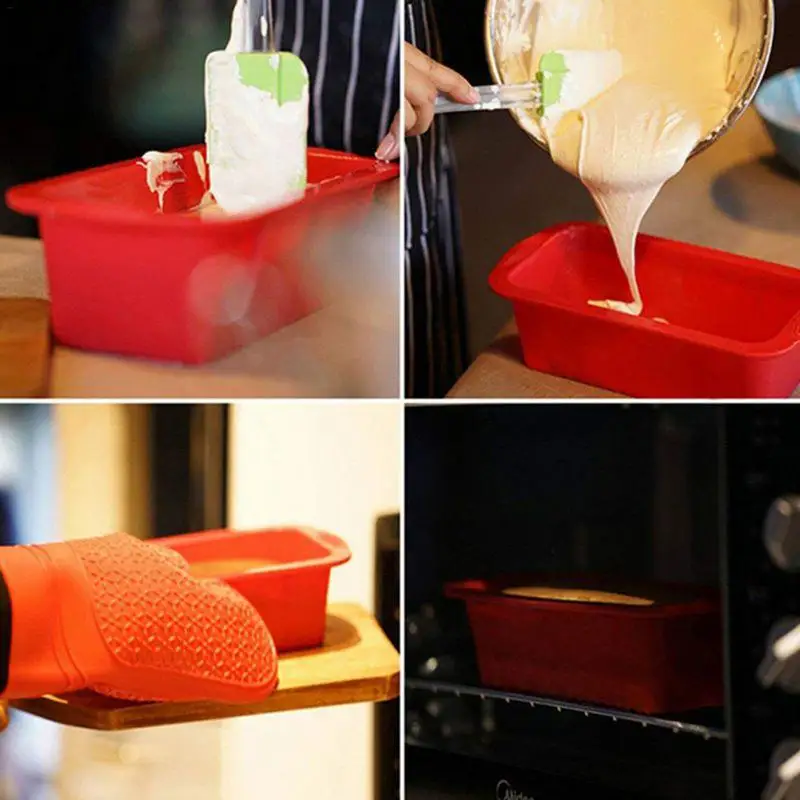 Пищевой силикон антипригарным формочка для торта хлеба прямоугольной формы