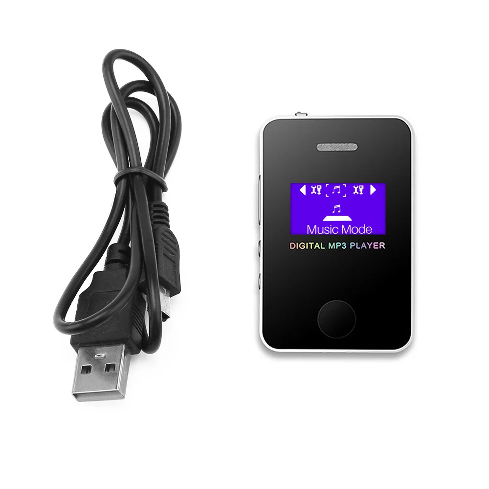 Mp3 плеер динамик 1 дюймовый экран спортивный цифровой компактный и портативный