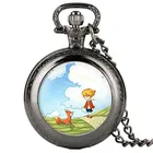 Алиса в стране чудес лиса и мальчик узоры мужские карманные часы мультфильм шаблон карманные часы арабский цифровой кварцевые карманные часы ретро