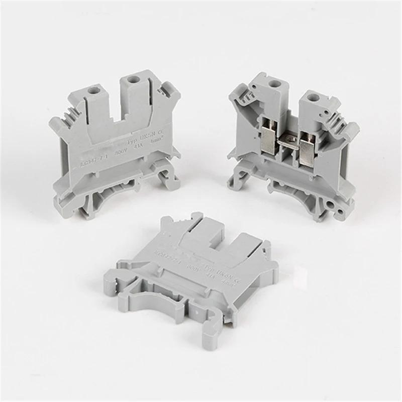 50 шт. UK2.5B/UK3N/UK5N направляющая Клеммная колодка 0 2-2.5mm2 32A 800V | Обустройство дома