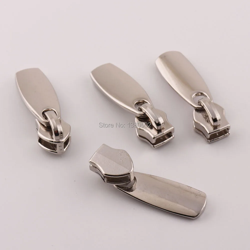 10pcs/lot Metal Silver color alloy zipper sliders pulls heads for bag backpack Sewing Accessories | Дом и сад