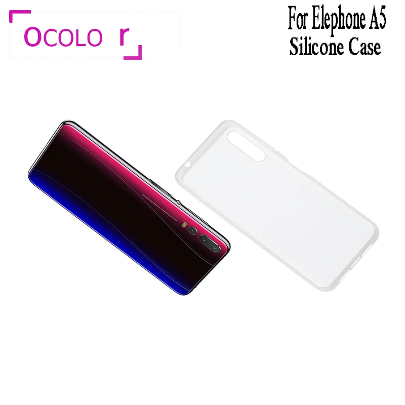 Ocolor для Elephone A5 прозрачный силиконовый чехол из ТПУ защитный смартфона Lite