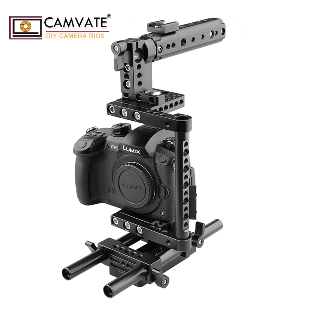 Камера CAMVATE Rig для Canon70D 50D 7D Mark11 5D Mark111 Nikon D7000 D7100 D7200 Sony A99 a58 a7 a711 GH4 GH3 GH2|Аксессуары