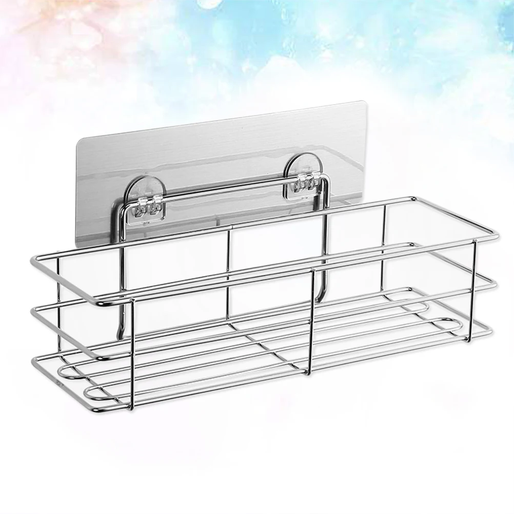 1 шт. клейкая не требующая сверления корзина из нержавеющей стали настенная полка