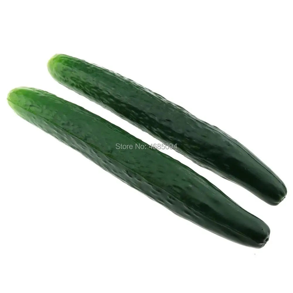 

Gresorth 2pcs Soft PU Artificial Lifelike Cucumber Fake Vegetable Home Kitchen Food Toy Decoration