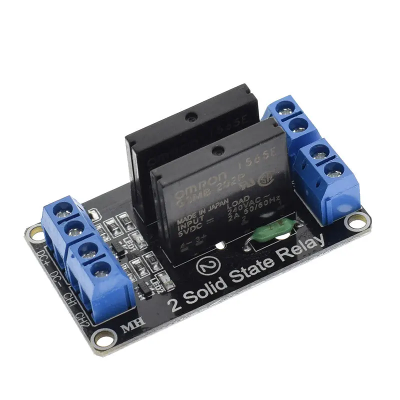 Твердотельный релейный модуль 1/2/4/8 канала твердотельный PCB SSR AVR DSP 5 В DC 240 в AC 2A для