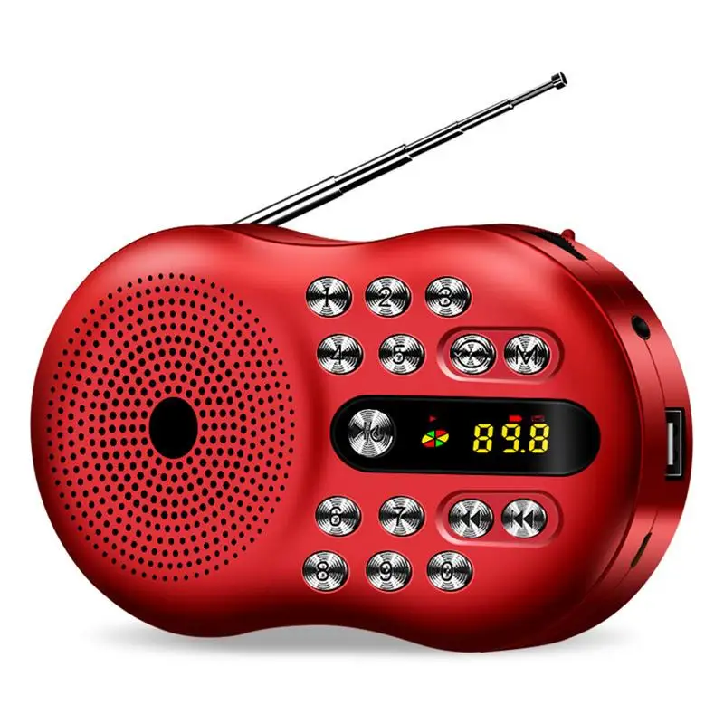 Радио для старости светодиодный дисплей TF карта динамик портативный мини Mp3