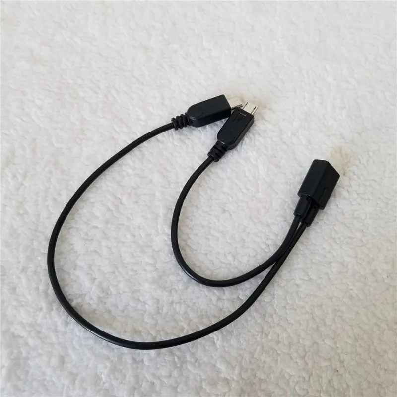 Micro USB Женский к двойному штекерному адаптерному кабелю от 1 до 2 разветвитель