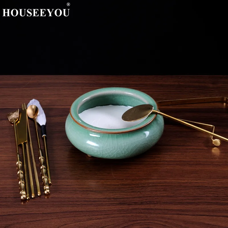 Набор инструментов для благовоний 7 шт./лот серый мешочек ложек оборудование