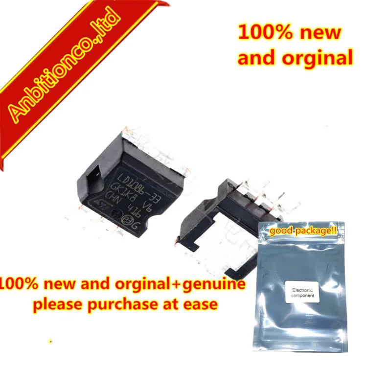 10 шт. 100% новый и оригинальный LD1086D2M33TR LD1086D2M33 Φ TO 263 1.5A низкопадный Положительный