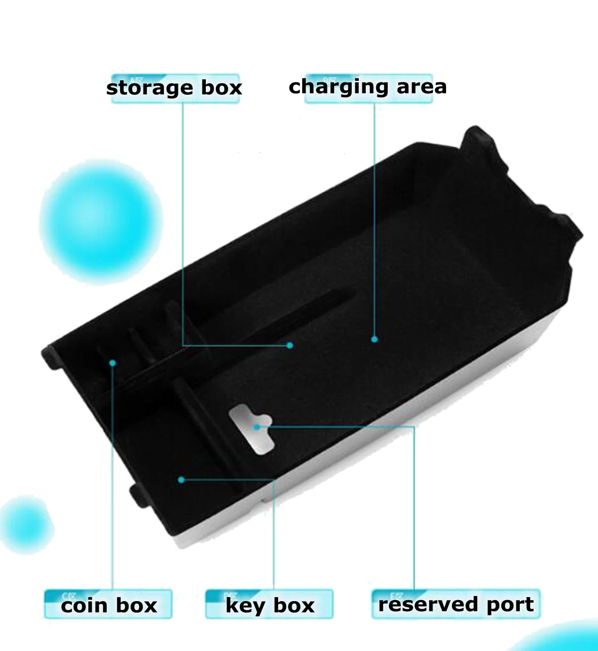 Центральный подлокотник для телефона с беспроводной зарядкой 12 В постоянного