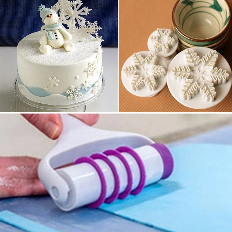 Fondant лента резак Sugarcraft торт Скалка штифт тиснение свернутый набор