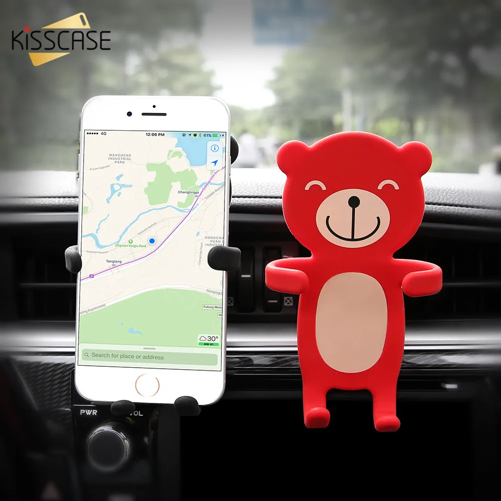 KISSCASE 360 градусов вращающийся Автомобильный держатель для телефона Подставка iPhone