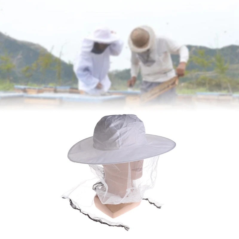 Bee Hat Protection Mosquito Bite Outdoor Camping Net Head Face Protector Cap Beekeeping Supplies | Спорт и развлечения