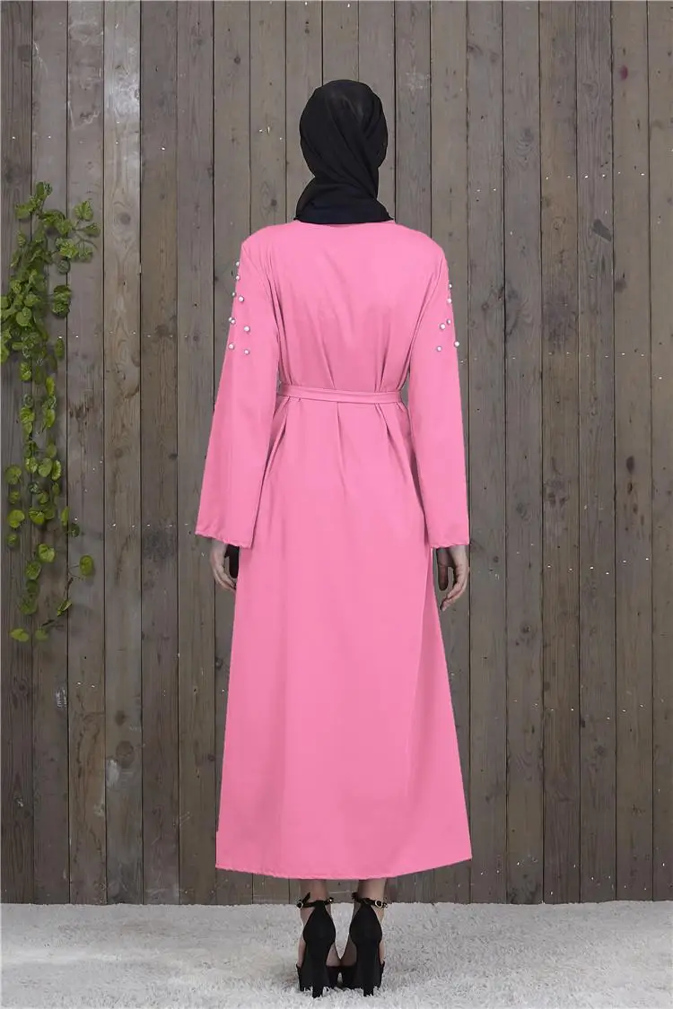 Женский кардиган с длинным рукавом Abaya длинное коктейльное платье исламский