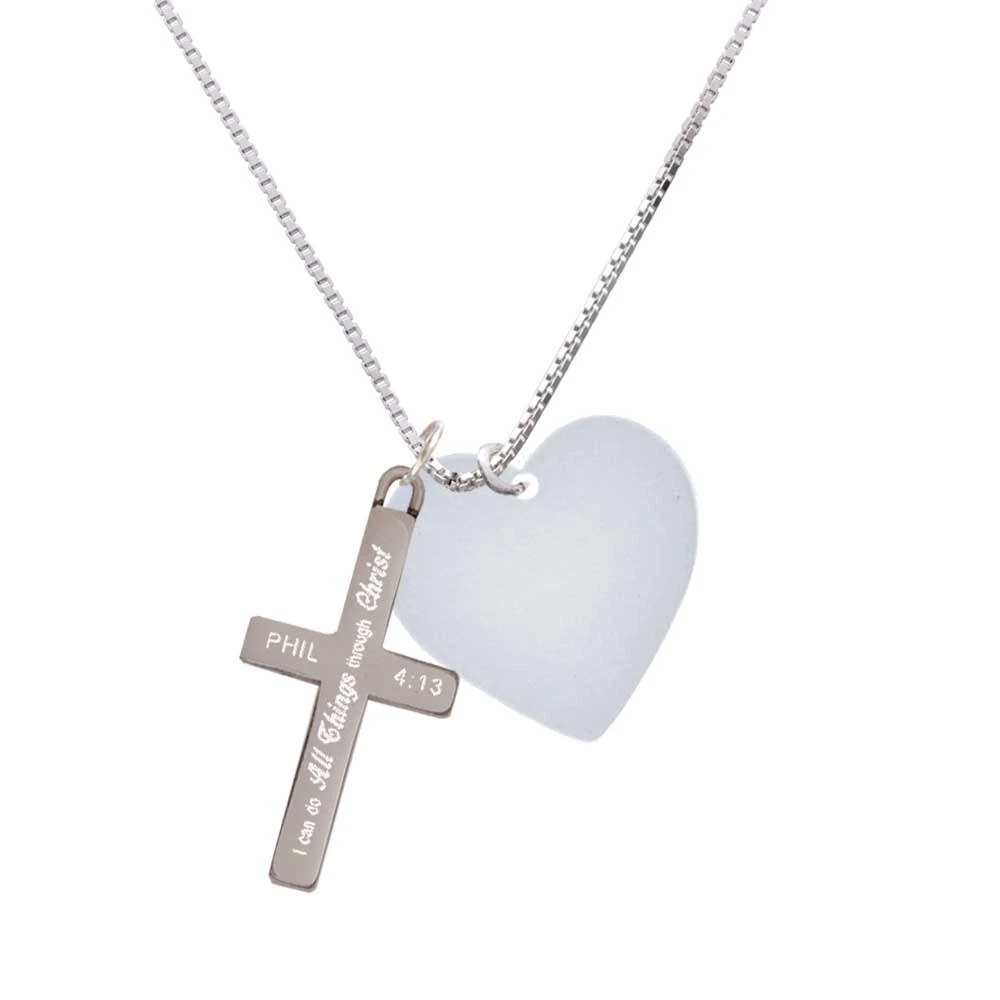 Акриловый 1 &quotимитация белый камень в виде сердца я могу сделать все вещи крест