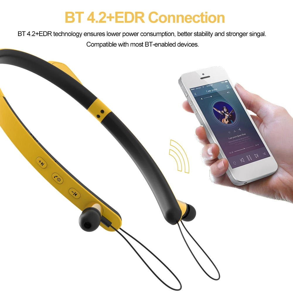 Docooler ZW-29 Беспроводная гарнитура Bluetooth 4 2 наушники с животными магнитные для