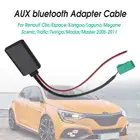 Автомобильный bluetooth-модуль 12 В +, AUX-адаптер, беспроводное радио, стерео AUX-IN, кабель для Renault, Clio, Kangoo, Megane, Scenic