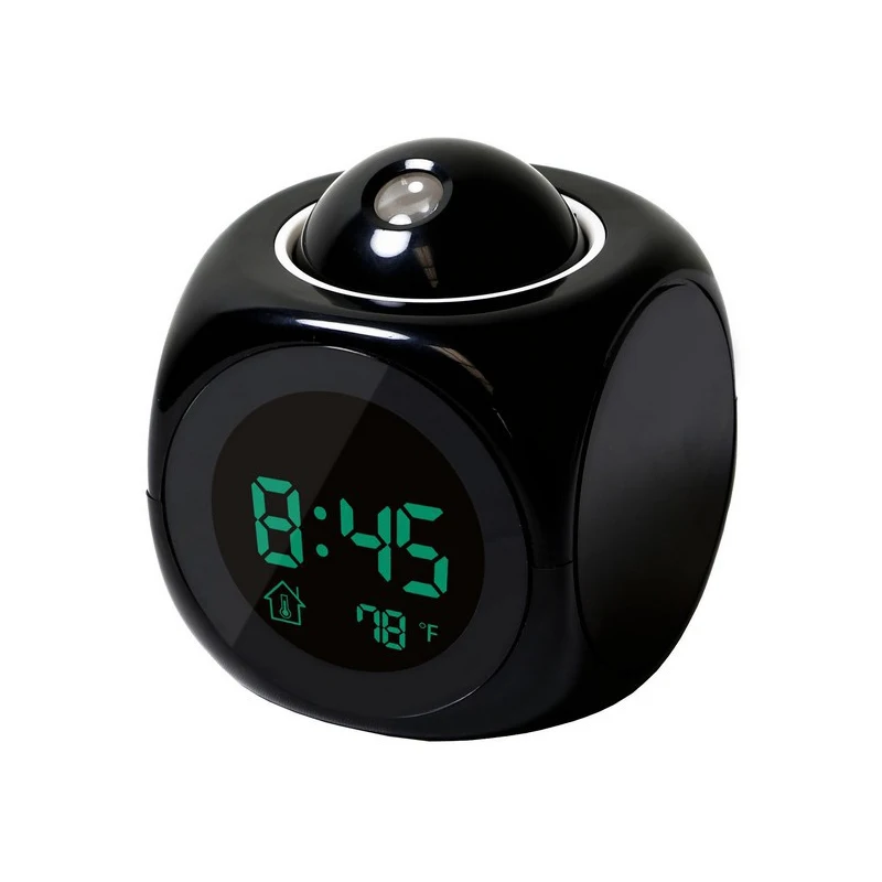 LCD Projection LED Display Time Digital Alarm Clock Talking Voice Prompt Thermometer Snooze Function Desk | Дом и сад