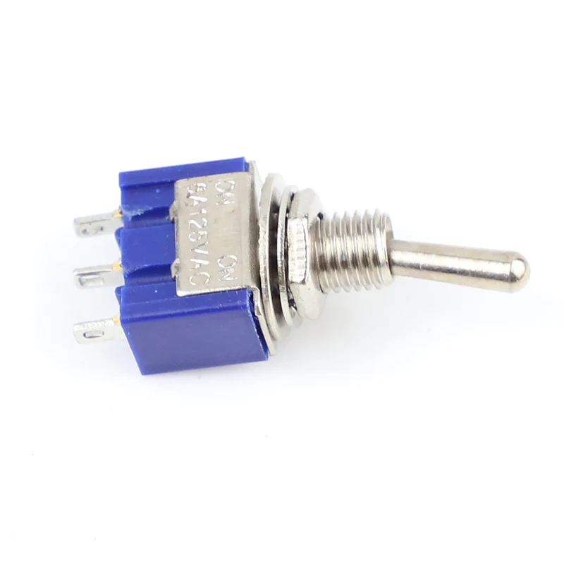 10 шт./лот голубой мини-фонарь 3-Pin SPDT ON 6A 125VAC переключатели | Строительство и ремонт