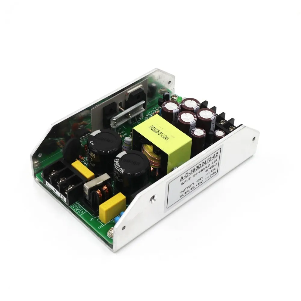 Цифровой Мощность усилитель источника питания Выход DC24v 13A & 12V 2A 350W Переключатель