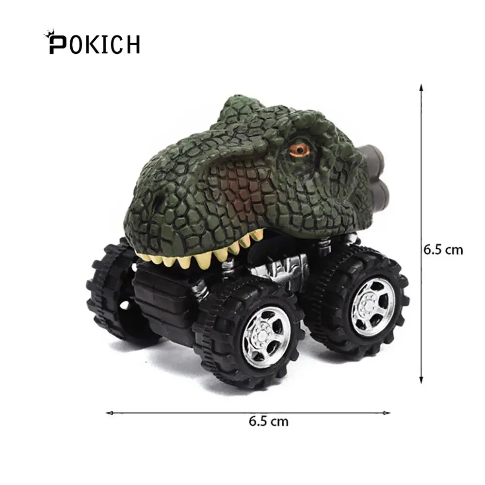 Модель мини-динозавра игрушечный автомобиль для детей с обратной стороны