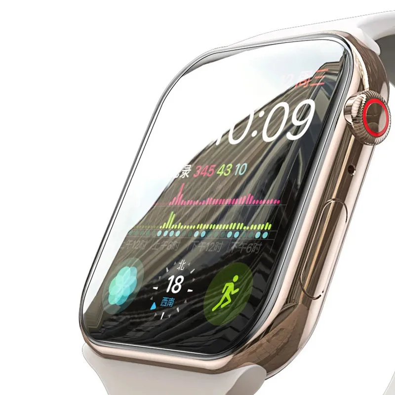 2 шт. Защита экрана для Apple Watch 42 мм 44 40 38 Гидрогелевая пленка защита Полный край не