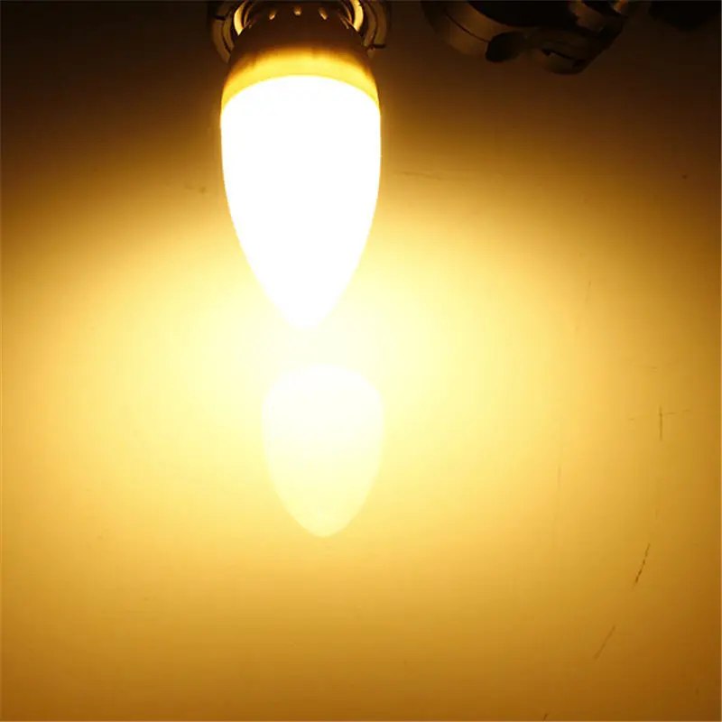 E14 5W 12 SMD 2835 10 светодиодов Чистый белый теплый свет свечи мини лампа 200-260 люмен