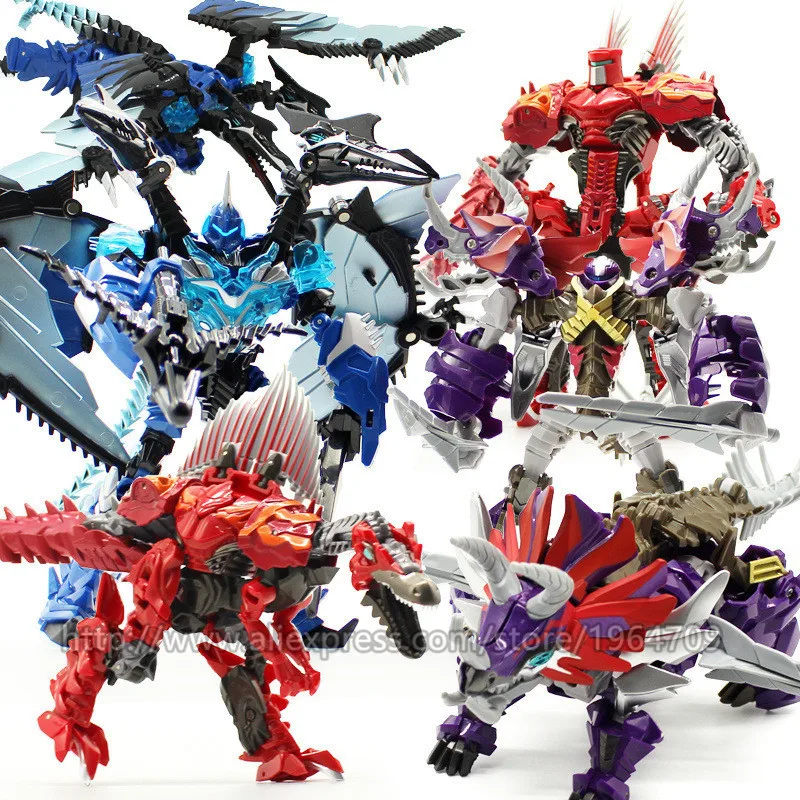 Plastic Abs + Alloy Transformation Toys Anime Dinosaur Big Size 25 Cm Robot Toy Movie Series Action Figures Classic Boy Gift | Игрушки и