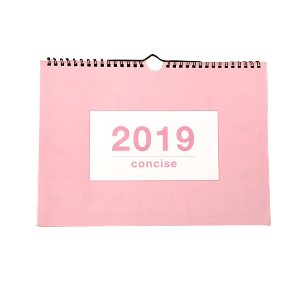 2019 простой стиль настенный календарь мультфильм милый маленький креативный мини