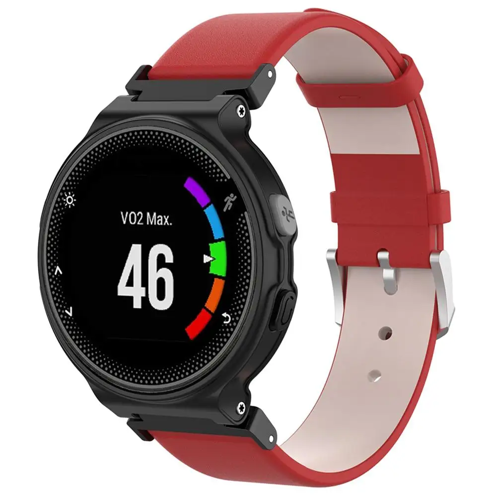 Натуральная кожа сменный ремешок для часов Ремешок наручных Garmin Forerunner 230 235 220 620 630